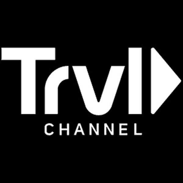 White Trvl Channel logo with a play button icon on a black background.